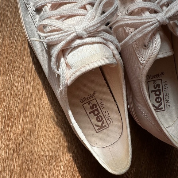 ❌SOLD❌Keds Light Pink Canvas Platform Sneakers Size 8 - Picture 3 of 9